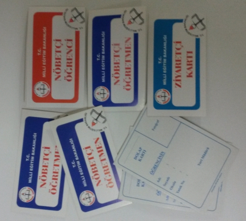 Nöbetçi Öğrenci Yaka Kartı Adet